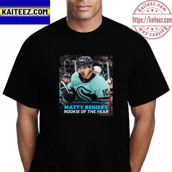 2023 Calder Memorial Trophy Winner Is Matty Beniers Rookie Of The Year Vintage T-Shirt