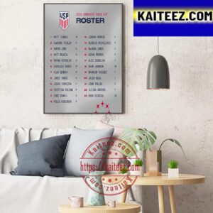 2023 Concacaf Gold Cup Roster Of The USMNT Art Decor Poster Canvas