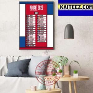 2023 NBA Draft Round 2 Results Art Decor Poster Canvas