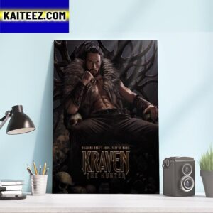 Aaron Taylor-Johnson Is Kraven The Hunter In Official Poster For Kraven The Hunter Movie Art Decor Poster Canvas
