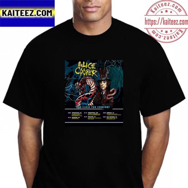 Alice Cooper Too Close For Comfort Tour Vintage T-Shirt