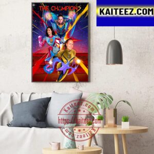 Barcelona x The Marvels Are The Champions 2023 Womens Champions League Art Decor Poster Canvas