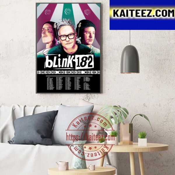 Blink-182 World Tour 2023-2024 Show Your 2023 Range So Far Art Decor Poster Canvas