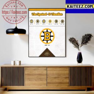 Boston Bruins The History Of The Spoked-B Timeline Art Decor Poster Canvas