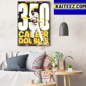 Carlos Santana 350 Career Doubles With Pittsburgh Pirates In MLB Art Decor Poster Canvas