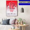 Cincinnati Reds 12 Straight Wins In MLB Art Decor Poster Canvas