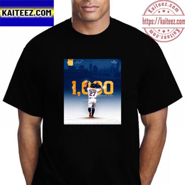 Congrats Jose Altuve 1000 Career Runs For Houston Astros In MLB Vintage T-Shirt