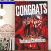 Congrats Oklahoma Softball National Champions Back to Back to Back 2023 NCAA WCWS Art Decor Poster Canvas