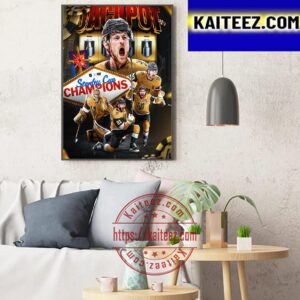 Congrats Vegas Golden Knights Are 2023 NHL Stanley Cup Champions Art Decor Poster Canvas