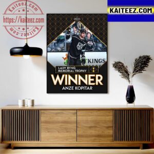 Congratulations To Anze Kopitar Is The 2023 Lady Byng Memorial Trophy Winner Art Decor Poster Canvas