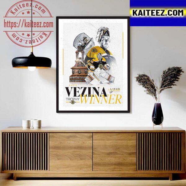 Congratulations To Linus Ullmark Is The Vezina Trophy Winner 2023 Art Decor Poster Canvas