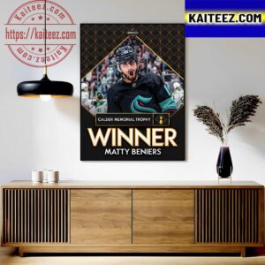Congratulations To Matty Beniers Is The 2023 Calder Memorial Trophy Winner Art Decor Poster Canvas