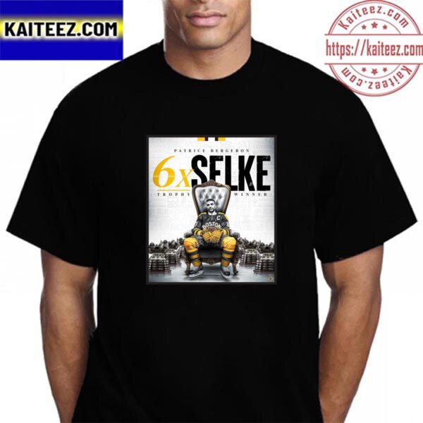 Congratulations To Patrice Bergeron 6x Selke Trophy Winner Vintage T-Shirt