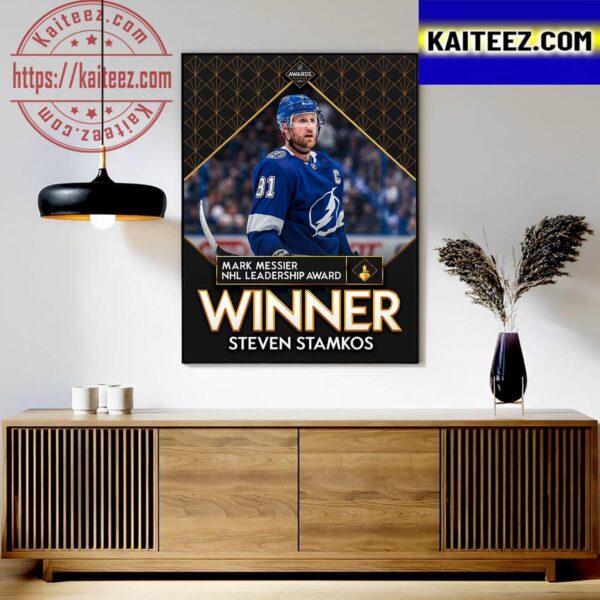 Congratulations To Steven Stamkos Is The 2023 Mark Messier NHL Leadership Award Winner Art Decor Poster Canvas