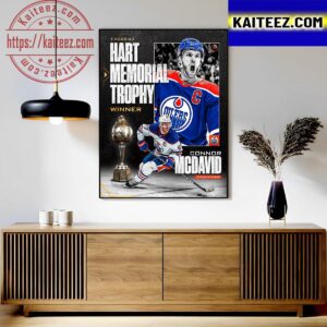 Connor McDavid Is The 2023 Hart Memorial Trophy Winner Art Decor Poster Canvas