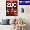 Cristiano Ronaldo Reaches 200 Portugal Appearances Football Art Decor Poster Canvas