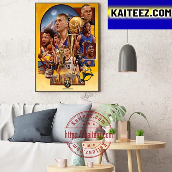 Denver Nuggets Are 2023 NBA Champions On A Canvas By Fan Art Decor Poster Canvas