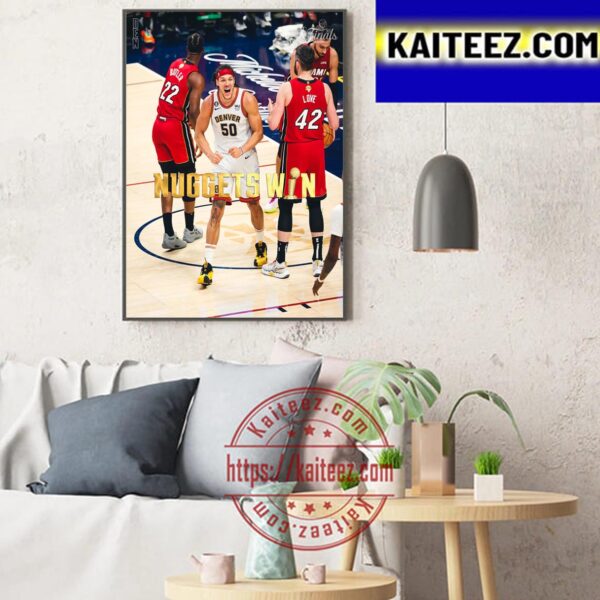Denver Nuggets Are Winners NBA Finals 2023 Art Decor Poster Canvas