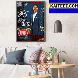 Detroit Pistons Select Ausar Thompson With The 5th Pick Of The 2023 NBA Draft Art Decor Poster Canvas
