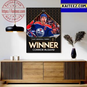 Edmonton Oilers Connor McDavid Is The 2023 Hart Memorial Trophy Winner For MVP Of The NHL Art Decor Poster Canvas