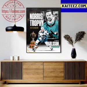 Erik Karlsson Is The 2023 Norris Trophy Winner Art Decor Poster Canvas