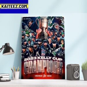 Florida Everblades Are 2023 Kelly Cup Champions Art Decor Poster Canvas