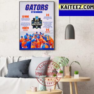 Florida Gators Baseball Historic Campaign NCAA 2023 Mens College World Series Omaha Art Decor Poster Canvas