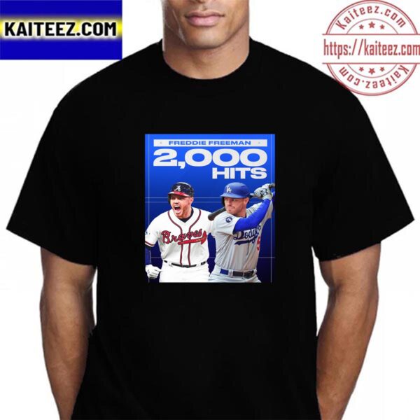 Freddie Freeman 2000 Hits In MLB Vintage T-Shirt