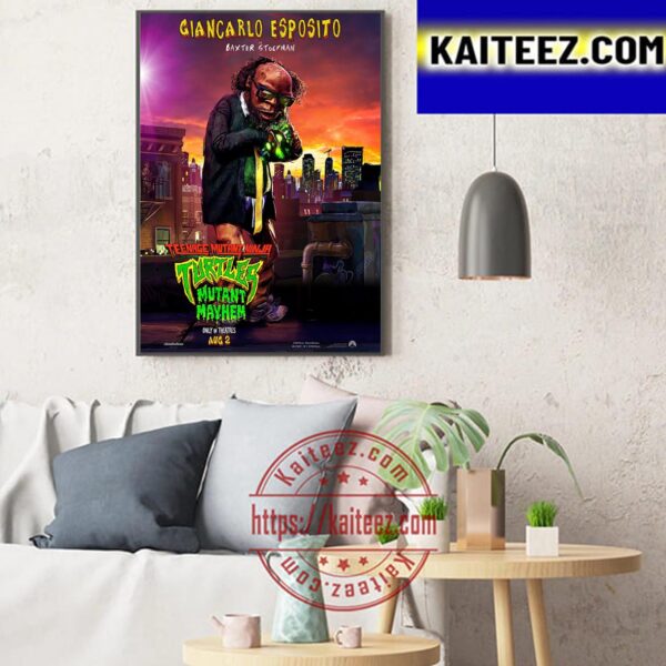 Giancarlo Esposito Is Baxter Stockman In Teenage Mutant Ninja Turtles Mutant Mayhem Art Decor Poster Canvas