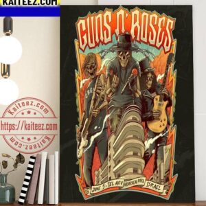 Guns N Roses June 5 2023 Tel Aviv Hayarkon Park Israel Art Decor Poster Canvas