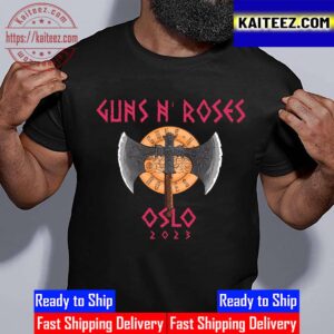 Guns N Roses Oslo 2023 World Tour Vintage T-Shirt