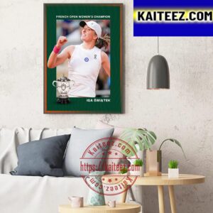 Iga Swiatek Becomes French Open Womens Champion 2023 Art Decor Poster Canvas