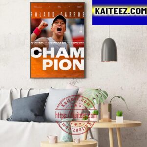 Iga Swiatek Claim 3 Roland Garros Trophy And 4 Career Grand Slam Title Art Decor Poster Canvas