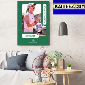 Iga Swiatek Is Roland Garros Womens Singles Champions 2023 Art Decor Poster Canvas
