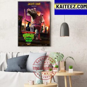 Jackie Chan Is Splinter In Teenage Mutant Ninja Turtles Mutant Mayhem Art Decor Poster Canvas