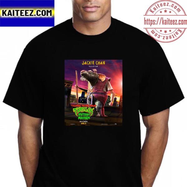 Jackie Chan Is Splinter In Teenage Mutant Ninja Turtles Mutant Mayhem Vintage T-Shirt