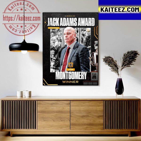 Jim Montgomery Is The 2023 Jack Adams Award Winner Art Decor Poster Canvas