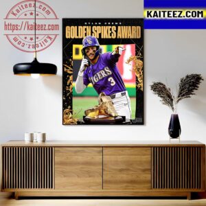 LSU Baseball Dylan Crews Wins The Golden Spikes Award 2023 Art Decor Poster Canvas
