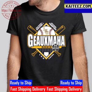 LSU Tigers Geauxmaha 2023 NCAA Mens Baseball College World Series Champions Vintage T-Shirt