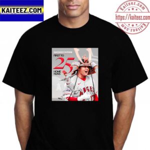 Los Angeles Angels Shohei Ohtani First To 25 Home Runs In MLB Vintage T-Shirt