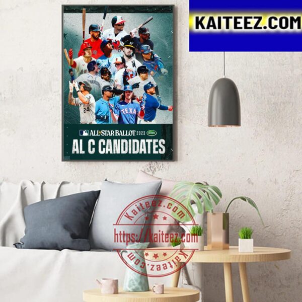 MLB All Star Ballot 2023 AL C Candidates Art Decor Poster Canvas