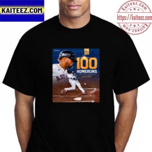 Maldonado 100 Home Runs For Houston Astros In MLB Vintage T-Shirt