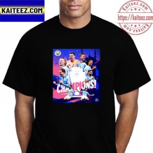 Manchester City Are 2023 UEFA Champions League Champions Vintage T-Shirt