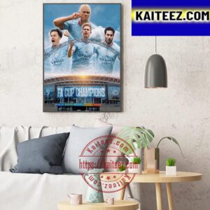 Manchester City Are FA Cup Champions 2023 Art Decor Poster Canvas