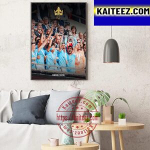 Manchester City Are The Kings Of The Cup With FA Cup Winners Art Decor Poster Canvas