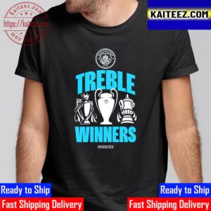 Manchester City Treble Winners 2022-23 Vintage T-Shirt