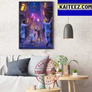 Manchester City Win The Champions League And Complete The Treble Art Decor Poster Canvas