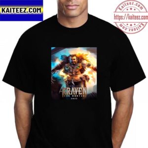Marvel Studios Aaron Taylor Johnson 2023 Kraven The Hunter Art By Fan Vintage T-Shirt