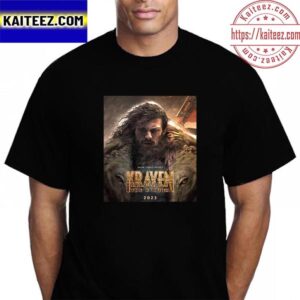 Marvel Studios Aaron Taylor Johnson New Poster For 2023 Kraven The Hunter Vintage T-Shirt