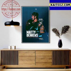Matthew Beniers Is 2023 Calder Memorial Trophy Winner As The NHL Rookie Of The Year Art Decor Poster Canvas